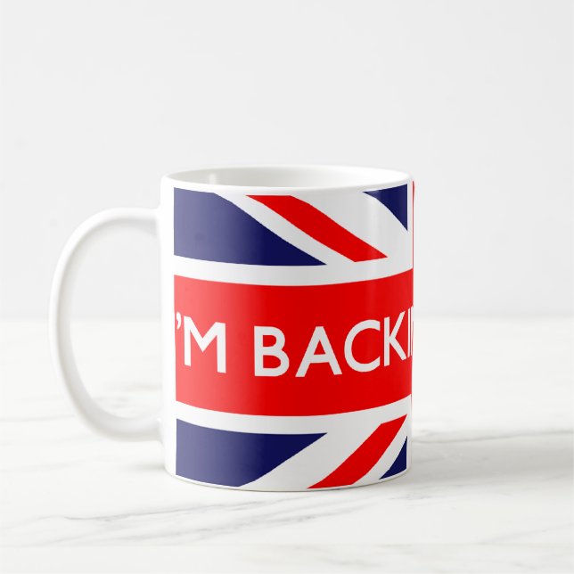 I'm Backing Britain on British Flag Coffee Mug (Left)