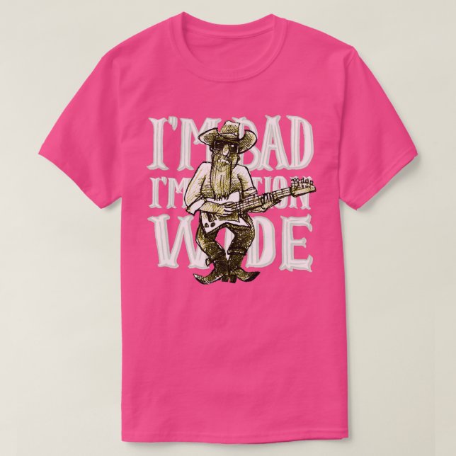 Im Bad Bearded Hairstylist Funny Men Mens Guitar T-Shirt (Design Front)