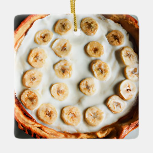 Im Bananas For You  Banana Cream Pie Christmas Ceramic Ornament