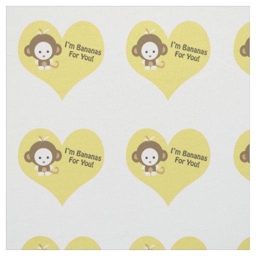 Im Bananas for You Monkey Fabric