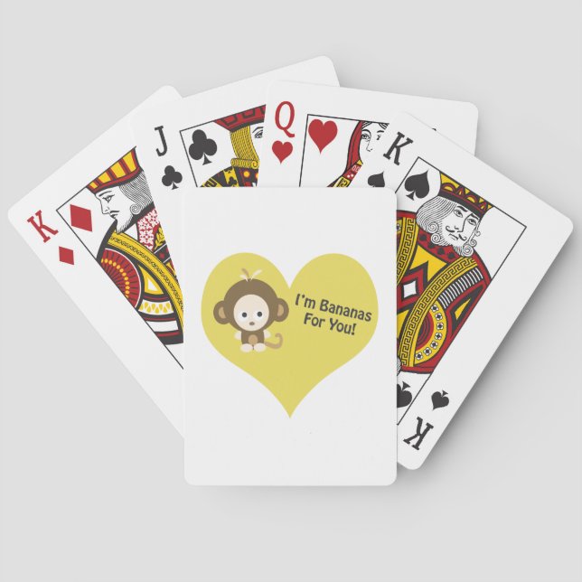 Im Bananas for You Monkey Poker Cards (Back)