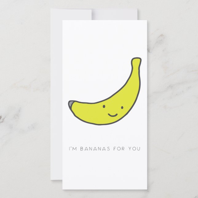 I'm Bananas for You Valentine Card (Front)