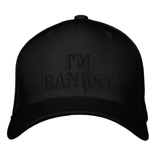 Im Banksy Stencil Basic Black Flexfit Wool Cap