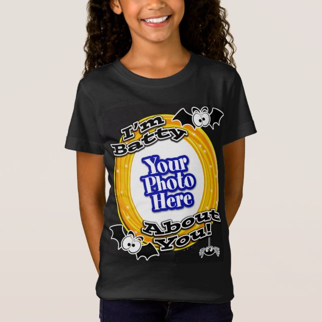 I'm Batty About You Crazy Eyes Photo Black T-Shirt (Front)