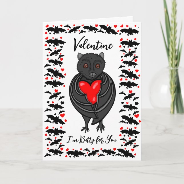 I'm Batty for You Valentine's Day Card (Front)
