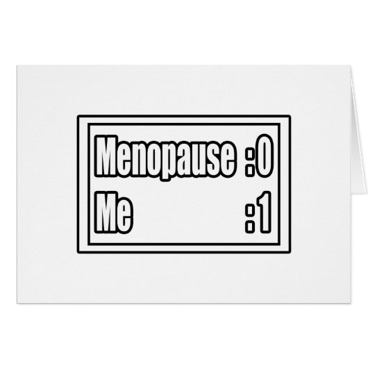 I'm Beating Menopause (Scoreboard) Cards (Front Horizontal)
