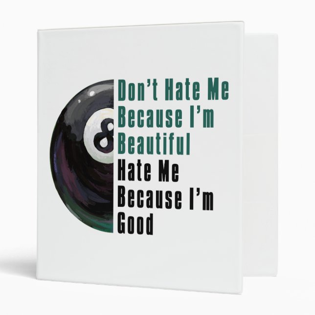 Im Beautiful Im Good 8 Ball 3 Ring Binder (Front/Inside)