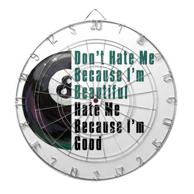 Im Beautiful Im Good 8 Ball Dartboard With Darts (Front)