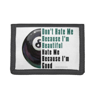 Im Beautiful Im Good 8 Ball Trifold Wallet