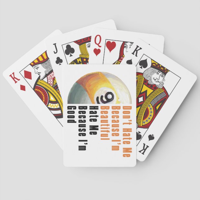 Im Beautiful Im Good 9 Ball Poker Cards (Back)