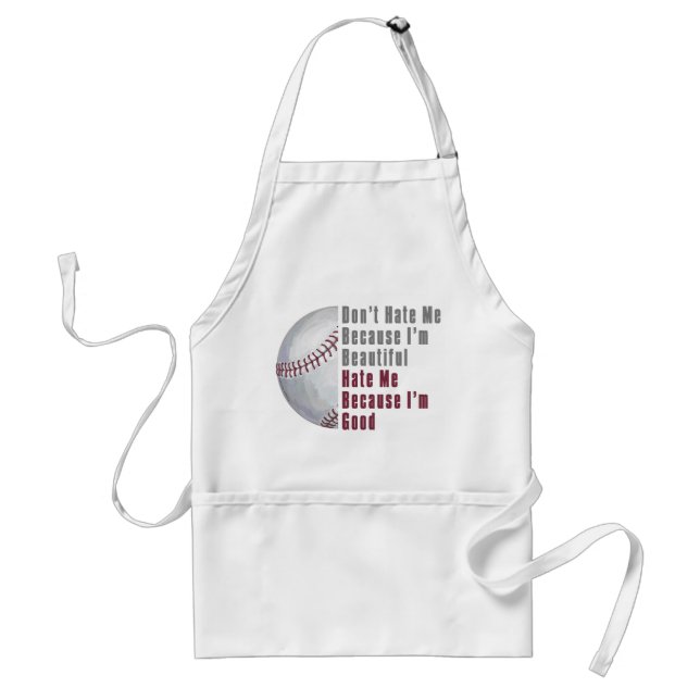 Im Beautiful Im Good Baseball Adult Apron (Front)