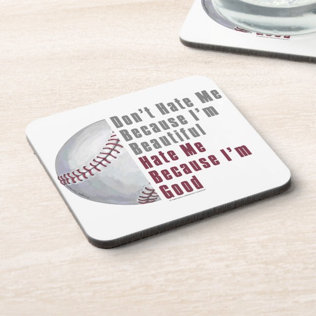 Im Beautiful Im Good Baseball Beverage Coaster (Left Side)