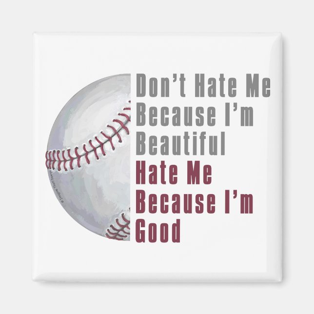 Im Beautiful Im Good Baseball Magnet (Front)