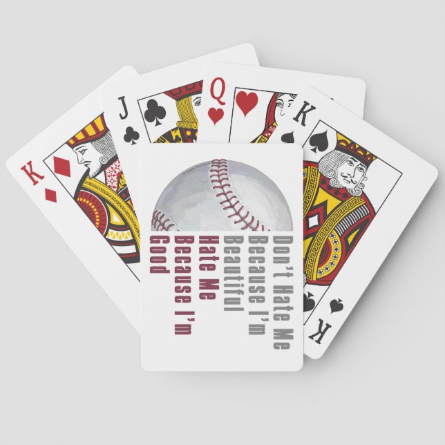 Im Beautiful Im Good Baseball Poker Cards (Back)