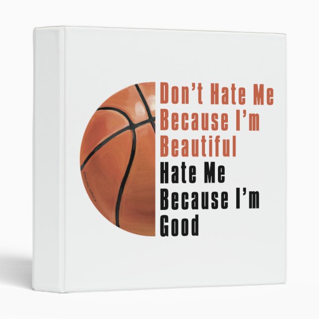 Im Beautiful Im Good Basketball 3 Ring Binder (Front/Spine)