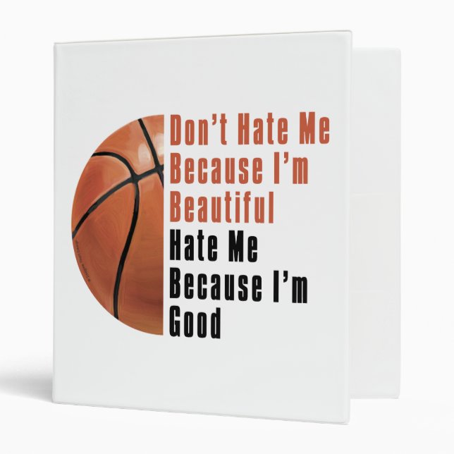 Im Beautiful Im Good Basketball 3 Ring Binder (Front/Inside)