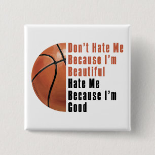 Im Beautiful Im Good Basketball Pinback Button