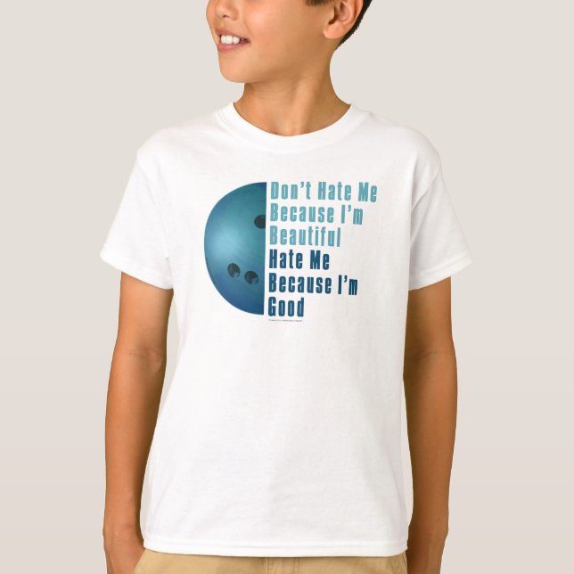 Im Beautiful Im Good  Bowling Blue T-Shirt (Front)