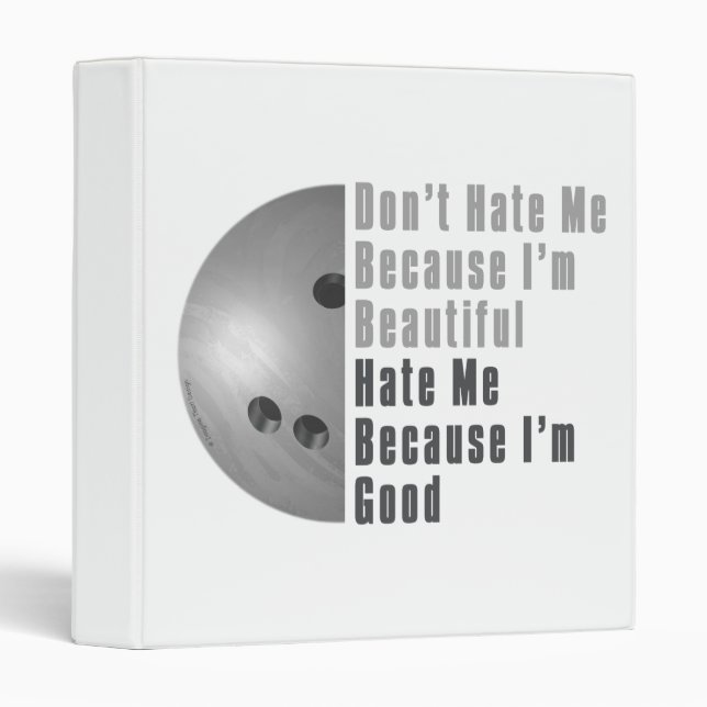 Im Beautiful Im Good Bowling Gray Binder (Front/Spine)
