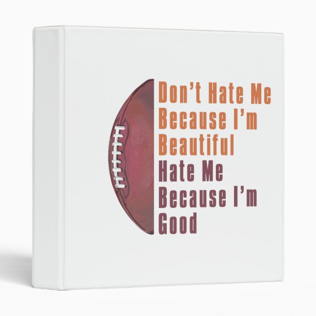 Im Beautiful Im Good Football Binder (Front/Spine)