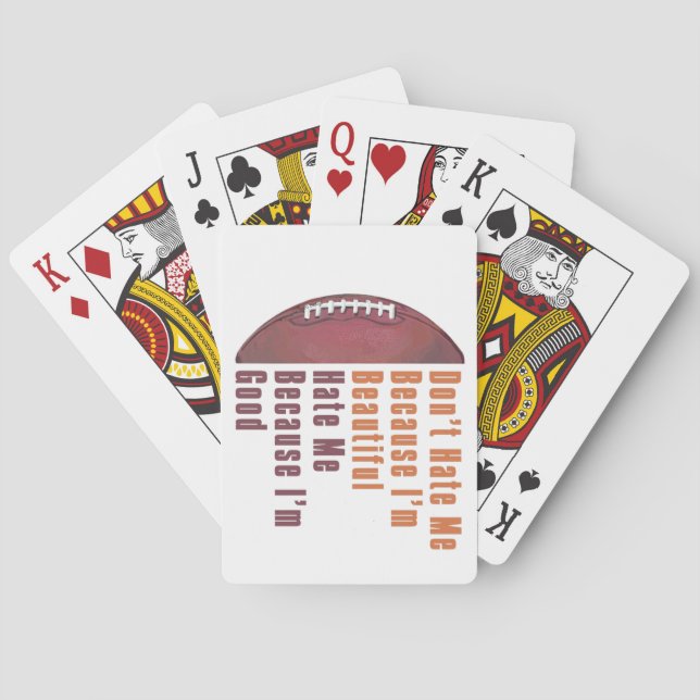 Im Beautiful Im Good Football Poker Cards (Back)