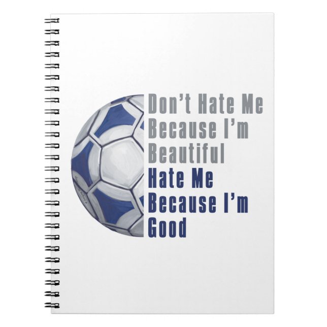Im Beautiful Im Good Futbal Notebook (Front)