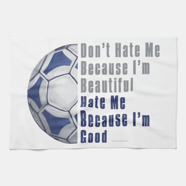 Im Beautiful Im Good Futbal Towel (Horizontal)