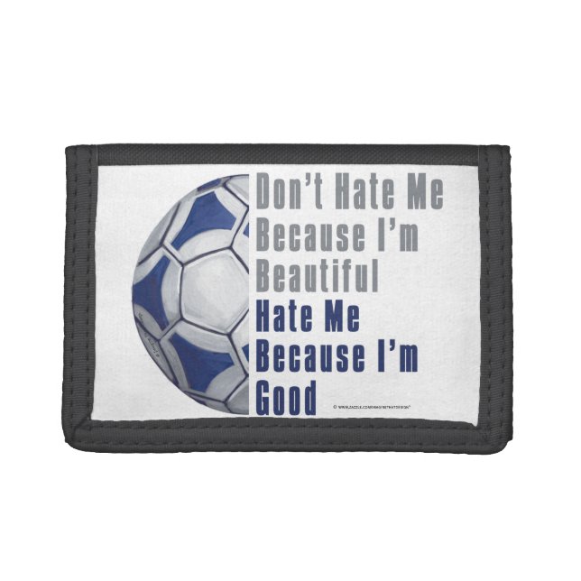 Im Beautiful Im Good Futbal Trifold Wallet (Front)