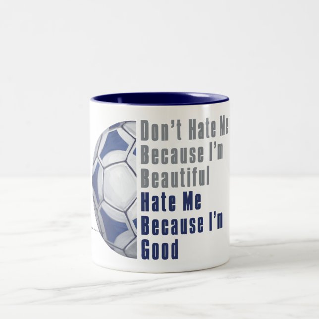 Im Beautiful Im Good Futbal Two-Tone Coffee Mug (Center)
