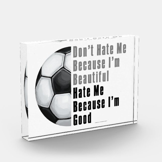 Im Beautiful Im Good Soccer Ball Award (Left)