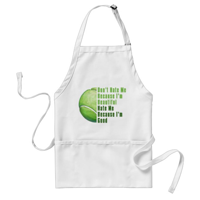 Im Beautiful Im Good Tennis Ball Adult Apron (Front)
