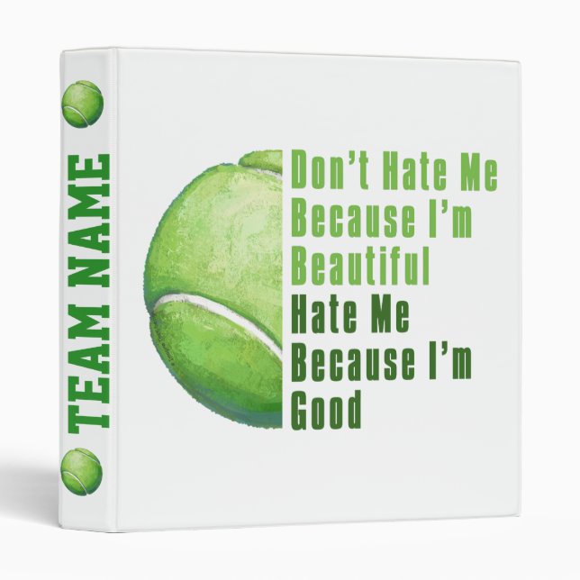 Im Beautiful Im Good Tennis Ball Binder (Front/Spine)