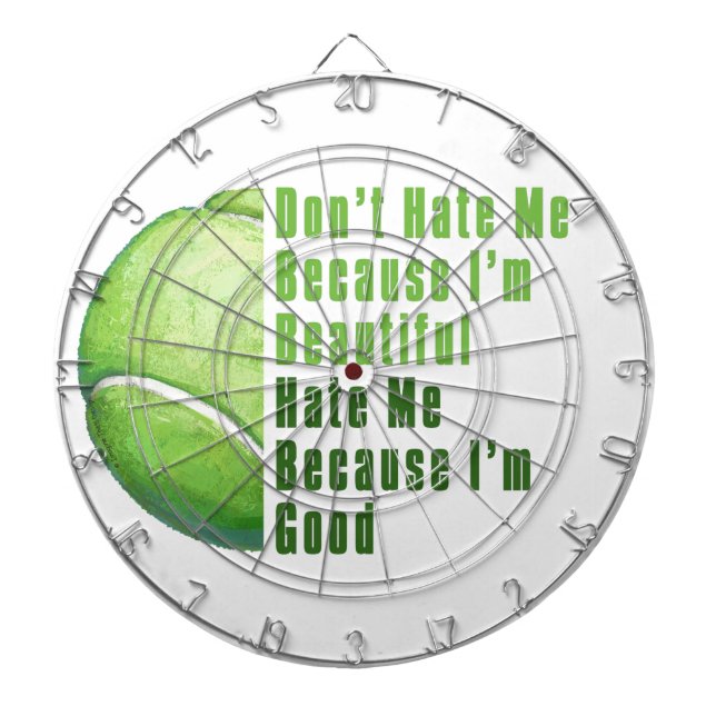 Im Beautiful Im Good Tennis Ball Dartboard (Front)