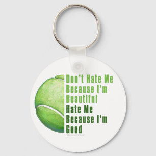 Im Beautiful Im Good Tennis Ball Keychain