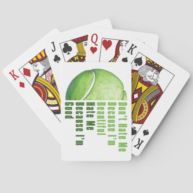 Im Beautiful Im Good Tennis Ball Poker Cards (Back)