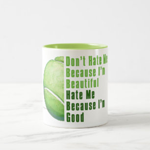 Im Beautiful Im Good Tennis Ball Two-Tone Coffee Mug