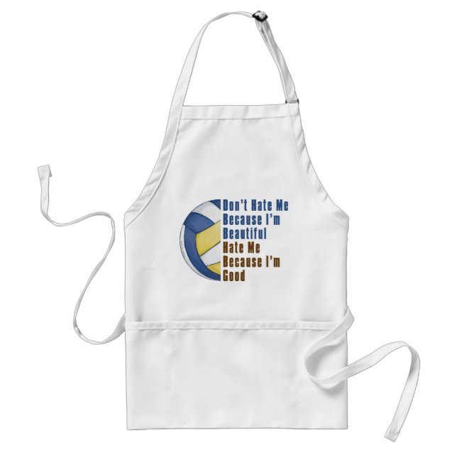 Im Beautiful Im Good Volleyball Adult Apron (Front)