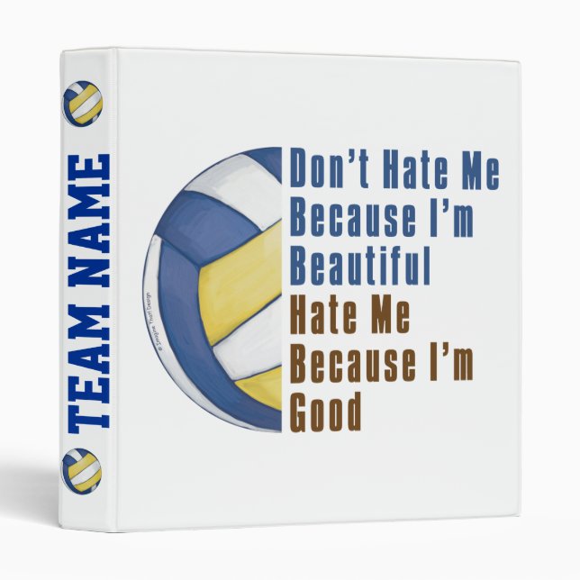 Im Beautiful Im Good Volleyball Binder (Front/Spine)
