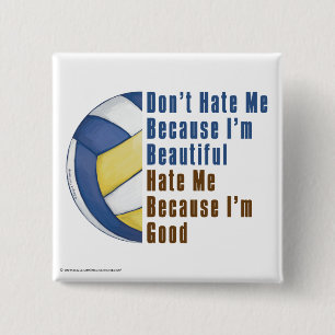 Im Beautiful Im Good Volleyball Button