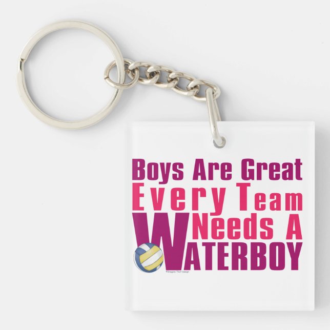 Im Beautiful Im Good Volleyball Keychain (Front)