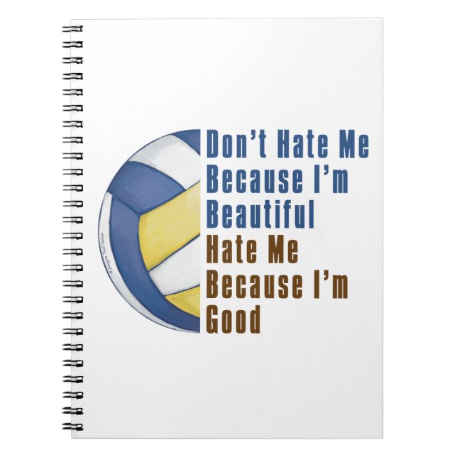 Im Beautiful Im Good Volleyball Notebook (Front)