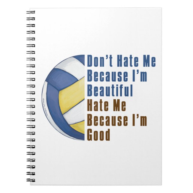 Im Beautiful Im Good Volleyball Notebook (Front)