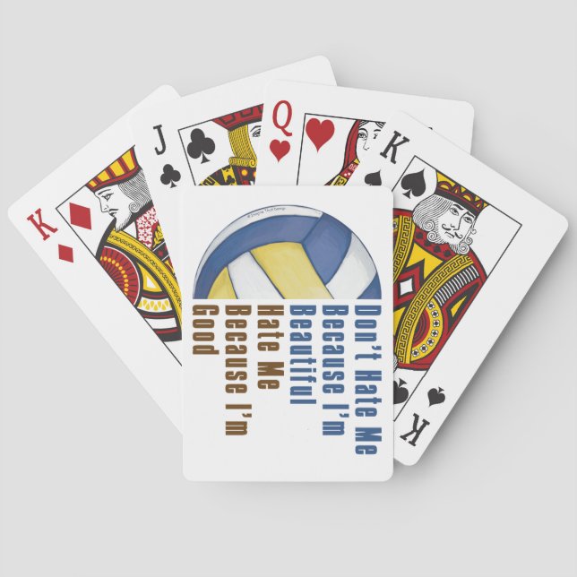 Im Beautiful Im Good Volleyball Poker Cards (Back)