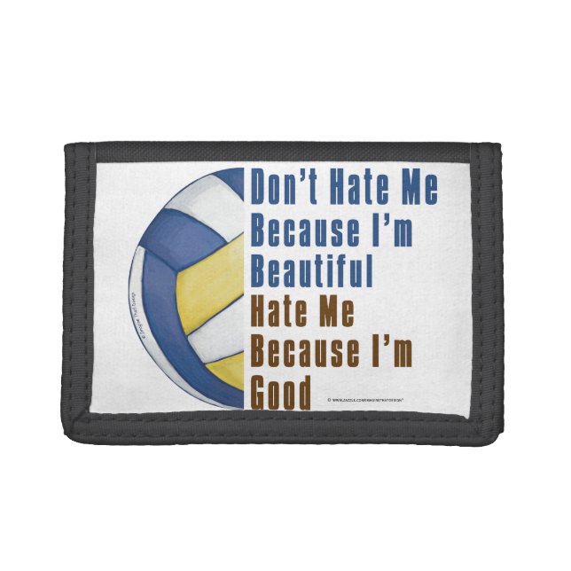 Im Beautiful Im Good Volleyball Trifold Wallet (Front)