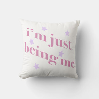 im being me kiss throw pillow