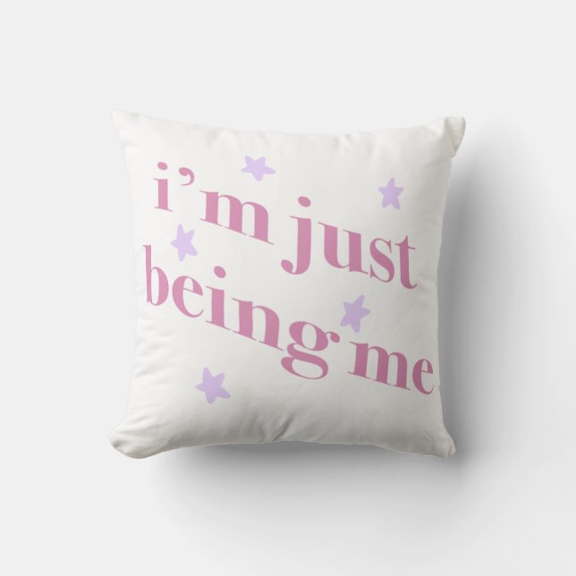 im being me kiss throw pillow (Front)
