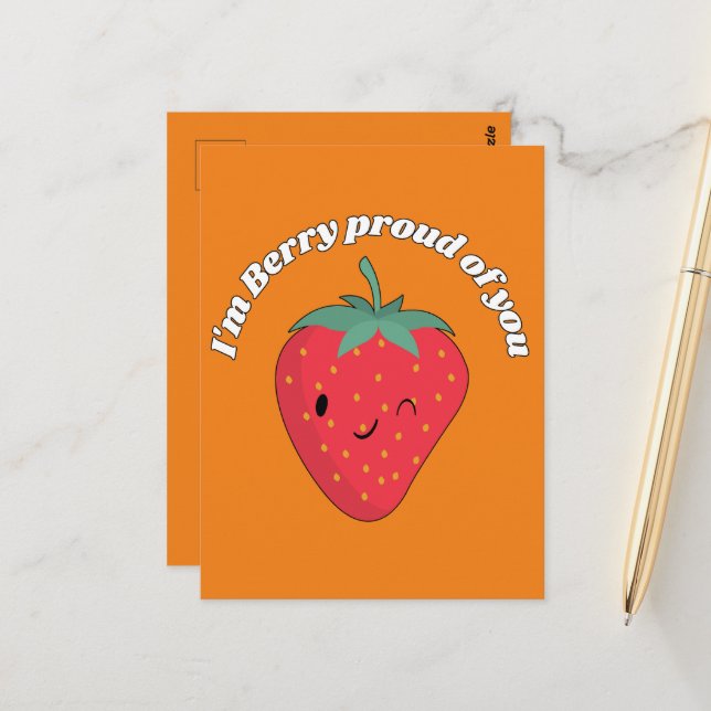 I'm Berry Proud of You Postcard (Front/Back In Situ)