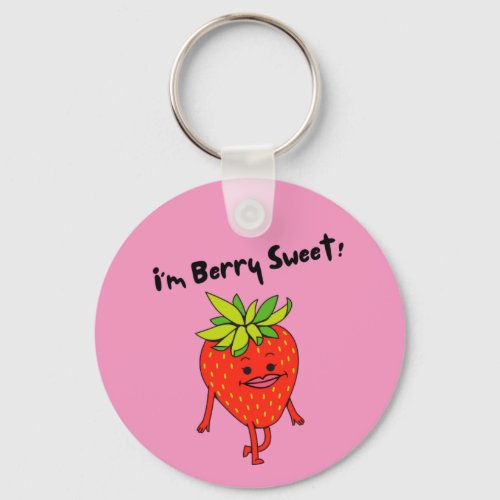 Im Berry Sweet _ Funny Fruit Pun   Keychain