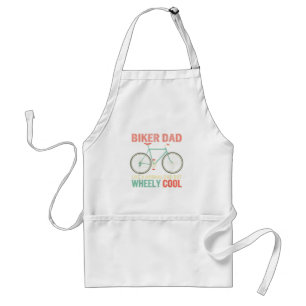 I'm Biker Dad Fathers Day Wheely Cooler bicycle Bi Adult Apron