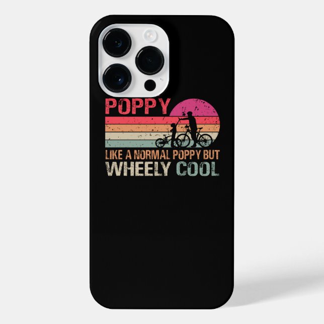 I'm Biker Poppy Fathers Day Wheely Cooler bicycle  iPhone Case (Back)